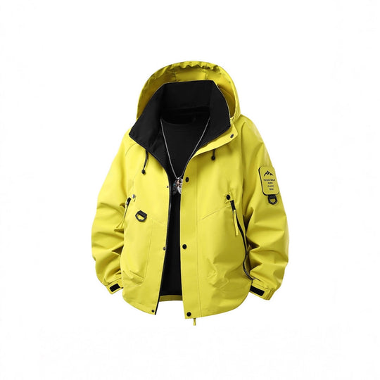 Herren Wasserabweisende Kapuzen‑Utility‑Jacke mit Multitaschen, Kordelzug und Reißverschluss Nord Taschen