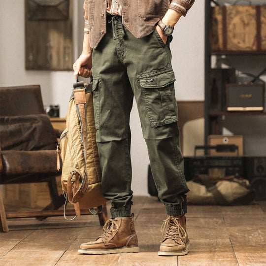 Herren Utility-Cargo-Jogginghose mit Mehrfachtaschen, elastischen Bündchen & Reißverschlussdetail Nord Taschen