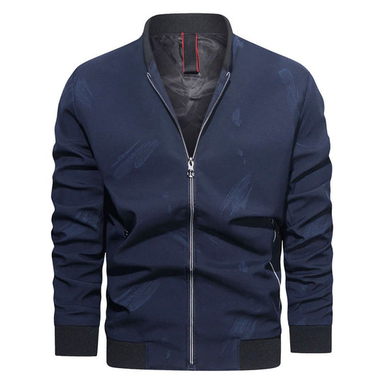 Herren Slim‑Fit Bomberjacke im urbanen Minimalstil mit durchgehendem Reißverschluss und gerippten Bündchen Nord Taschen