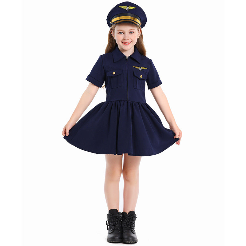 Mädchen Pilotinnenkleid mit schickem Schnitt und detailreichem Zubehör Nord Taschen