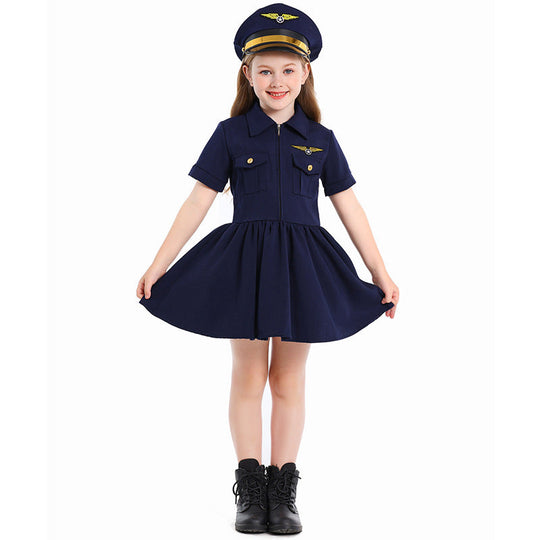 Mädchen Pilotinnenkleid mit schickem Schnitt und detailreichem Zubehör Nord Taschen