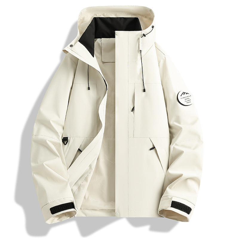 Herren Wasser- und Winddichte Softshell-Outdoorjacke mit verstellbarer Kapuze Nord Taschen