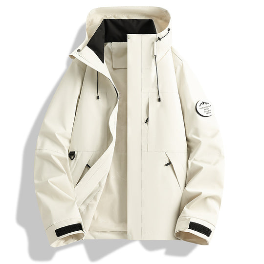 Herren Wasser- und Winddichte Softshell-Outdoorjacke mit verstellbarer Kapuze Nord Taschen