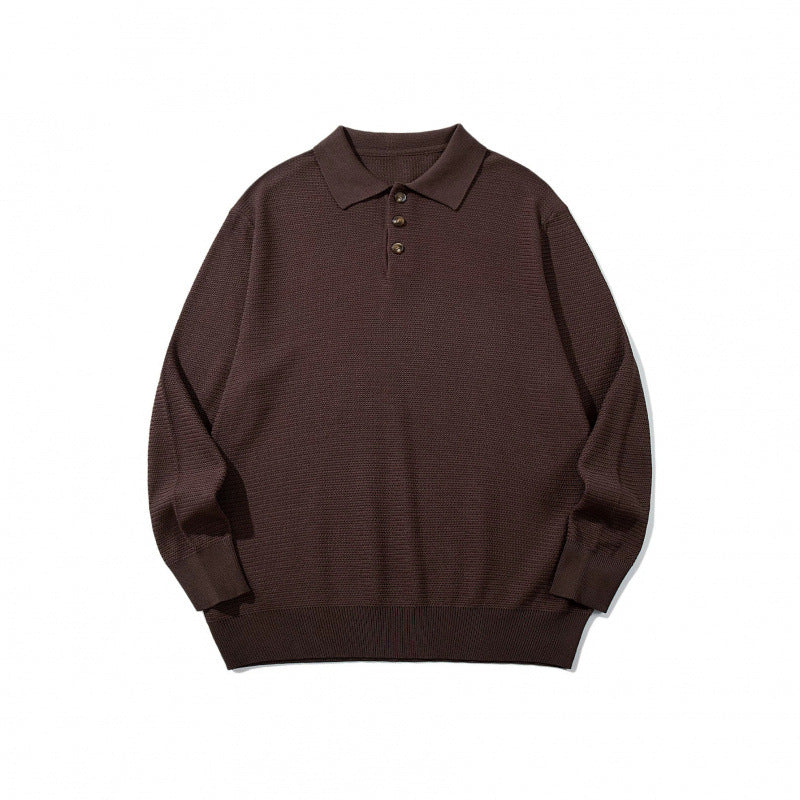 Unisex Boxy-Feinstrick-Poloshirt mit Henley-Knopfleiste, Rippbündchen und Raglanärmeln Nord Taschen