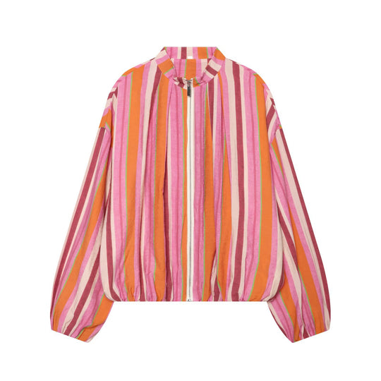 Damen Cropped Oversize‑Bomberjacke mit Stehkragen und Ballonärmeln Nord Taschen