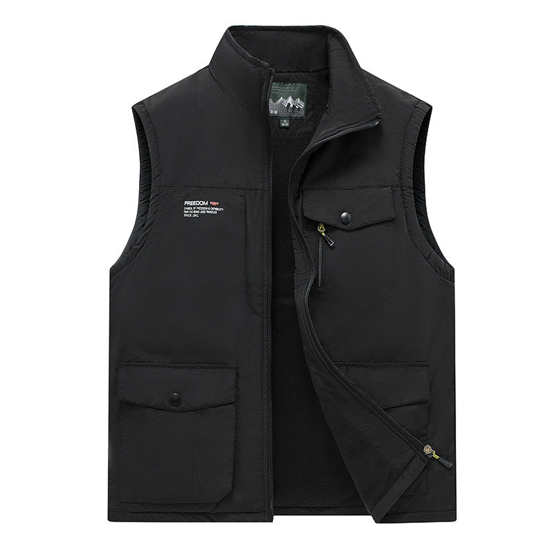Herren Leichte Outdoor-Weste mit hochschließendem Kragen und praktischen Taschen Nord Taschen