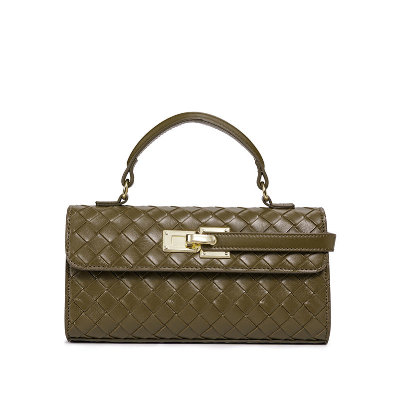 Damen Umhängetasche mit kunstvollem geflochtenem Design und goldenen Akzenten Nord Taschen