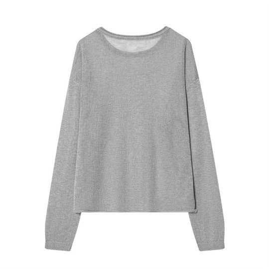 Damen Feinstrick-Loungewear-Set mit Rundhals-Pullover, weitem Palazzo und strukturierter Rock-Overlay Nord Taschen