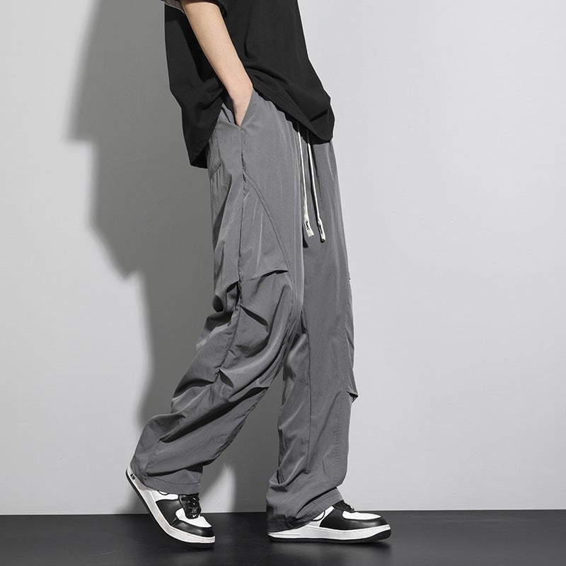 Herren Utility-Cargo-Loungehose mit Tunnelzugbund, Mehrfachtaschen & weitem Bein Nord Taschen