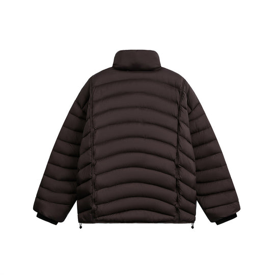 Damen Kurz geschnittene ultraleichte Steppjacke mit Stehkragen Nord Taschen