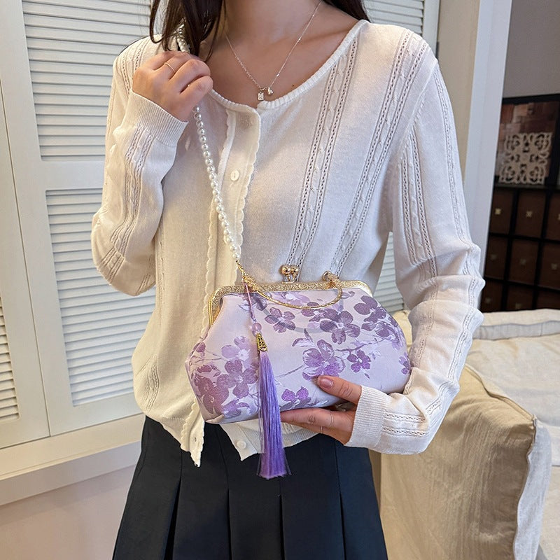 Damen elegante Clutch mit floralem Design Nord Taschen
