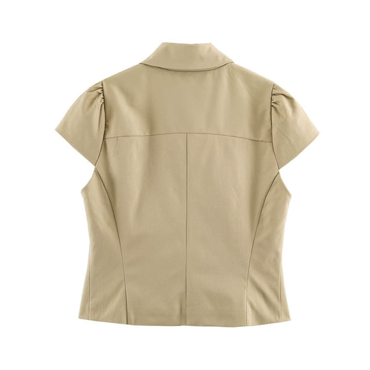 Damen Kurztaillierter Blouson mit hohem Funnelkragen und Tunnelzugtaillierung Nord Taschen