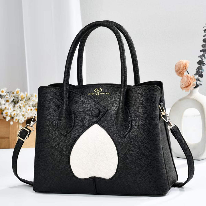 Damen elegante Handtasche mit einzigartiger Herz-Applikation Nord Taschen