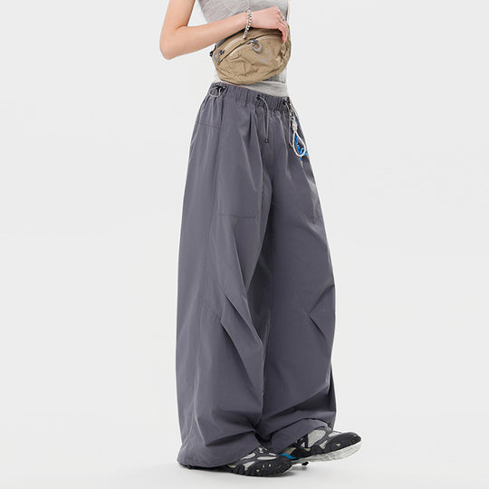 Damen weite technische Cargohose mit Kordelzugbund Nord Taschen