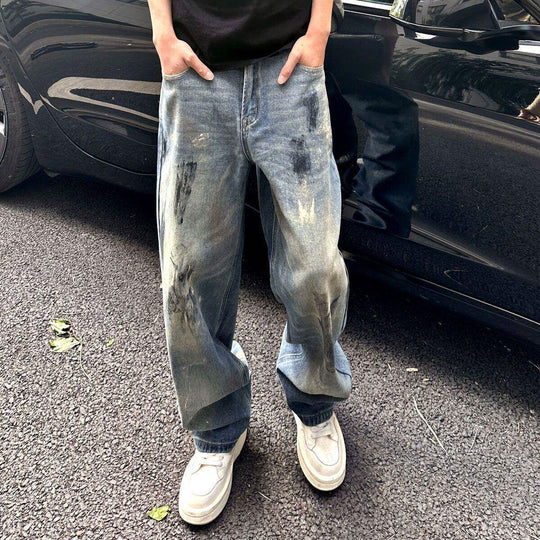 Herren Bequeme Oversized-Jeans Nord Taschen