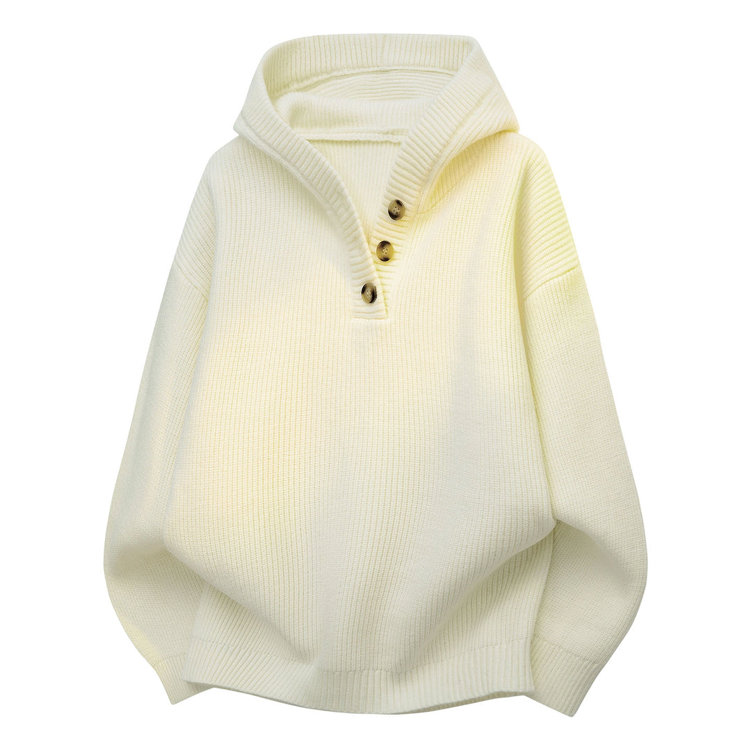 Herren Gemütlicher Hoodie mit Knopfdetails und Rippenstruktur Nord Taschen