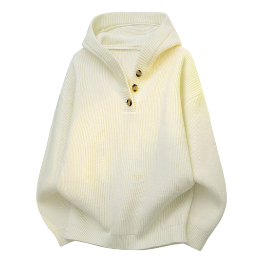 Herren Gemütlicher Hoodie mit Knopfdetails und Rippenstruktur Nord Taschen