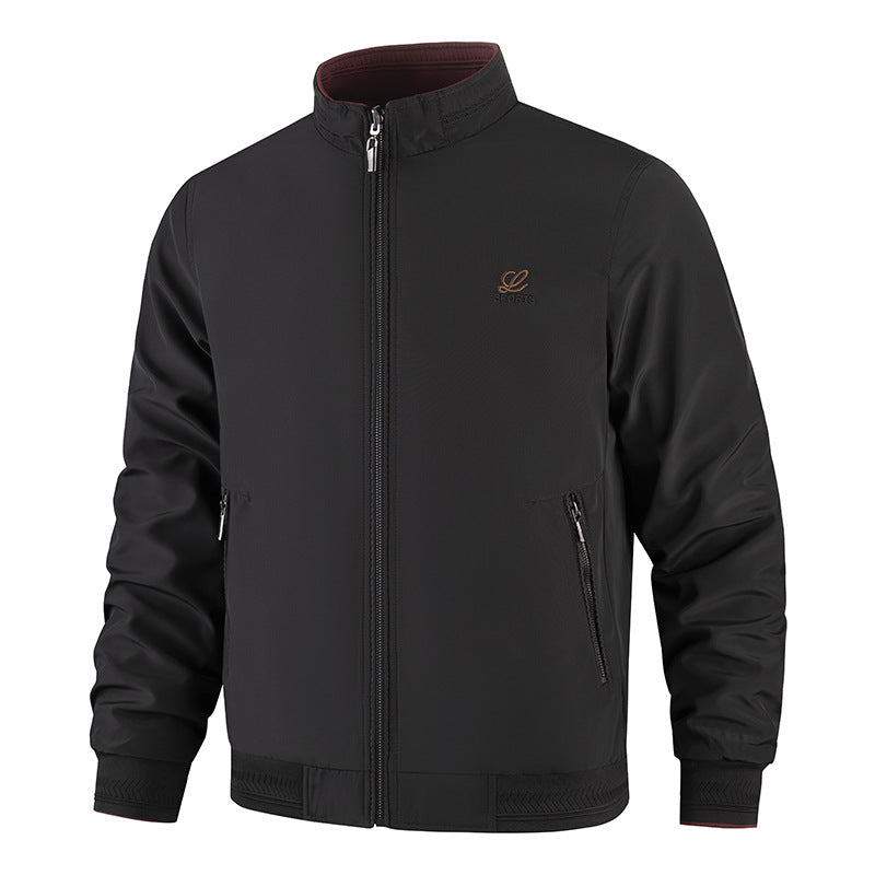 Herren Modische Freizeitjacke mit hohem Stehkragen und praktischen Taschen Nord Taschen