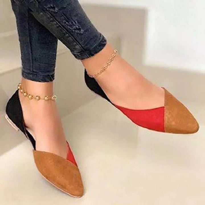 Damen Ballerinas im modernen Farbblockdesign Nord Taschen