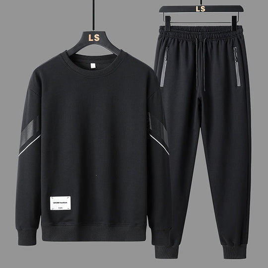 Herren Sportliches Freizeit-Trainingsset aus Sweatshirt & Jogginghose mit Reißverschlusstaschen Nord Taschen