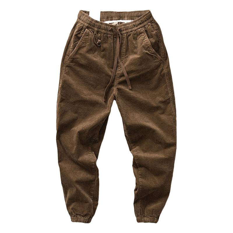 Herren Chino-Joggerhose aus Baumwollmix mit elastischem Bund, Tunnelzug und elastischen Knöchelbündchen Nord Taschen