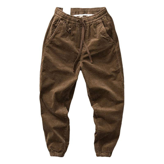 Herren Chino-Joggerhose aus Baumwollmix mit elastischem Bund, Tunnelzug und elastischen Knöchelbündchen Nord Taschen