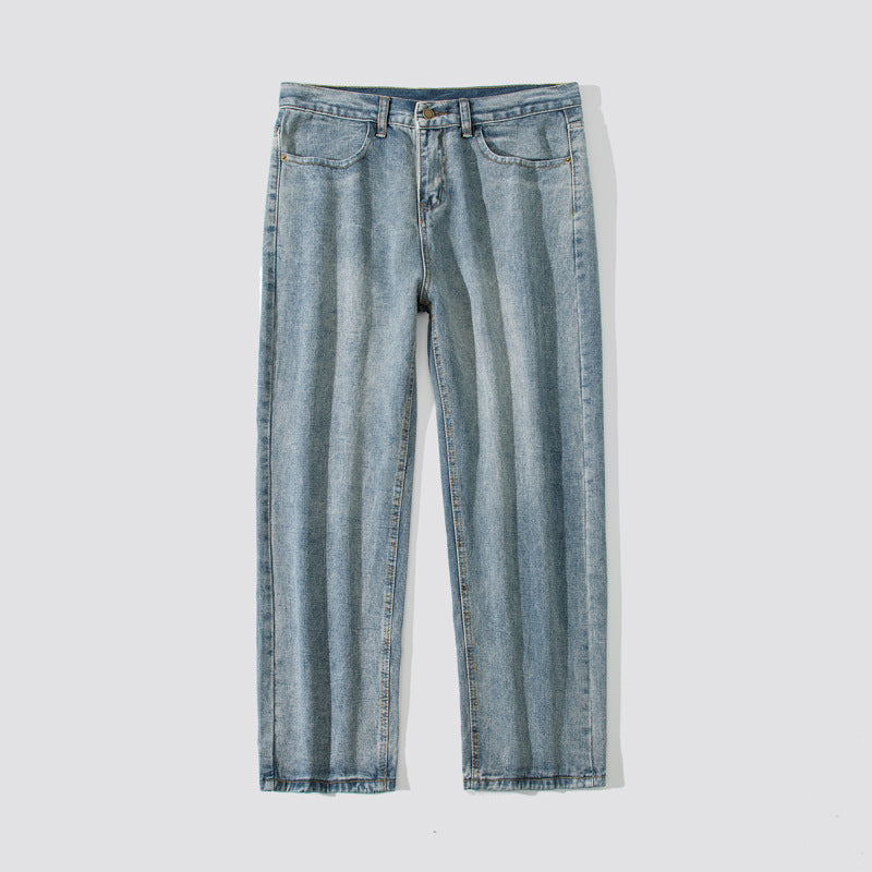 Damen Weite Straight‑Fit Jeans mit hohem Bund, umgeschlagenem Saum und leichter Vintage‑Waschung Nord Taschen