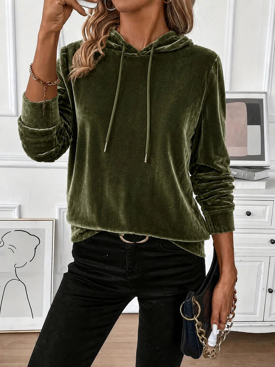 Damen Fleece-Kapuzenpullover im Relaxed‑Fit mit Tunnelzug und weichem Innenfutter Nord Taschen