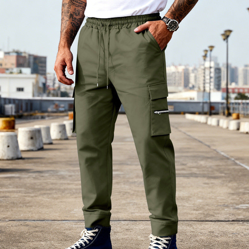 Herren Cargojogger mit elastischem Bund, Kordelzug und Reißverschlusstaschen Nord Taschen