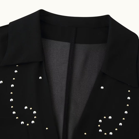 Damen Chiffon-Bluse mit Paillettenbesatz, tiefem V‑Ausschnitt und dekorativen Bindebändern Nord Taschen