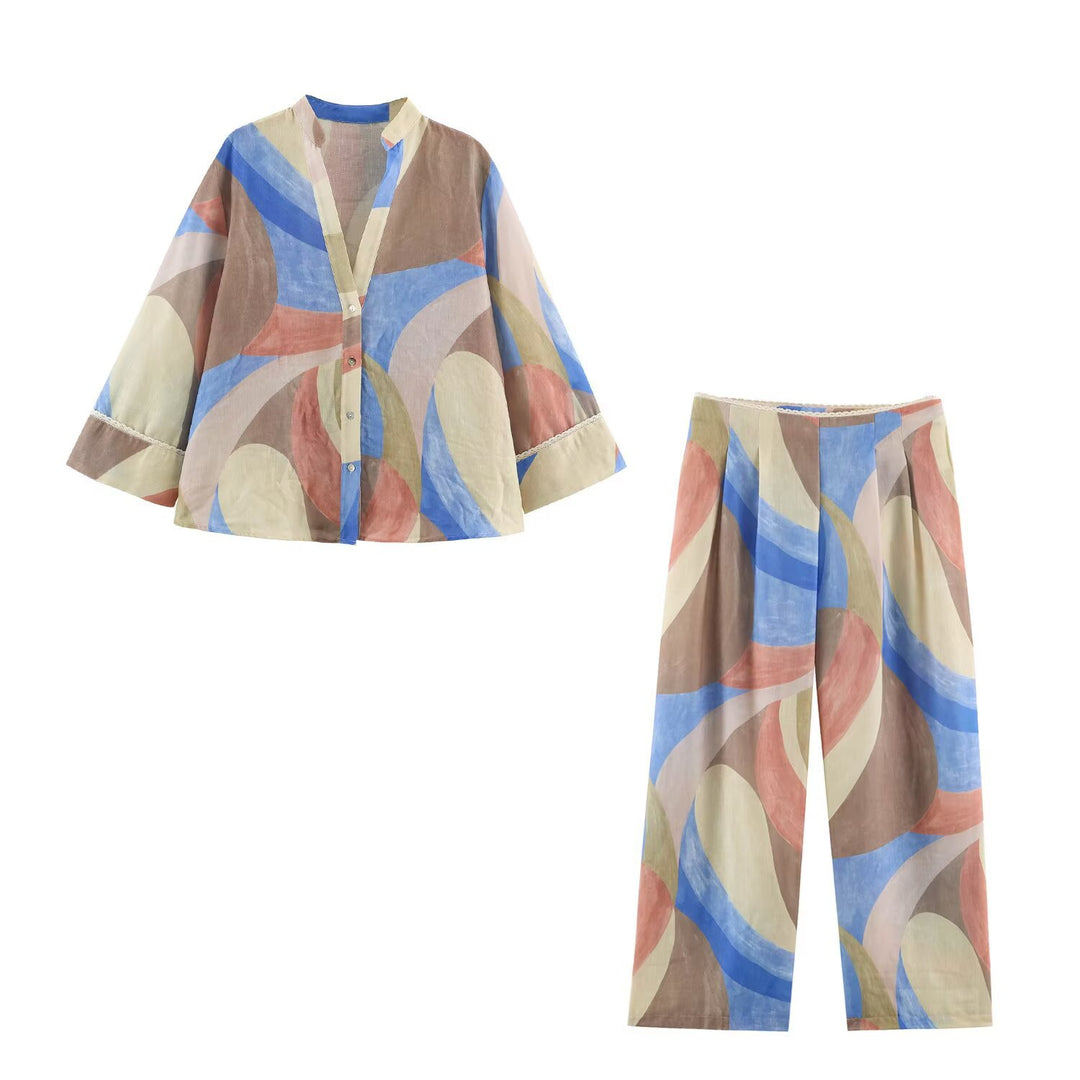 Damen Palazzo‑Hose mit weitem Bein und elastischem Bund Nord Taschen