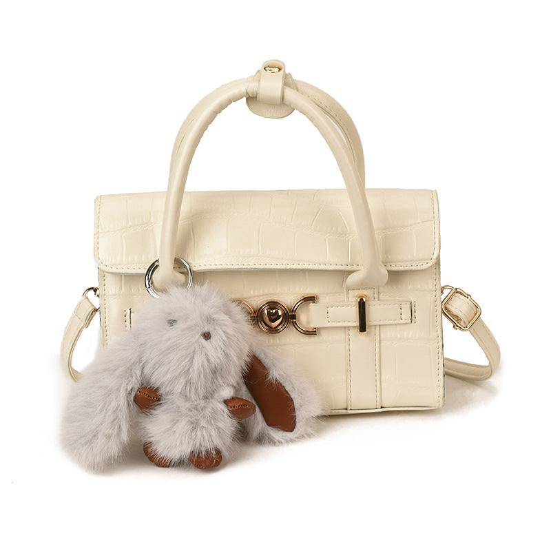 Damen elegante Handtasche mit abnehmbarem Tieranhänger Nord Taschen