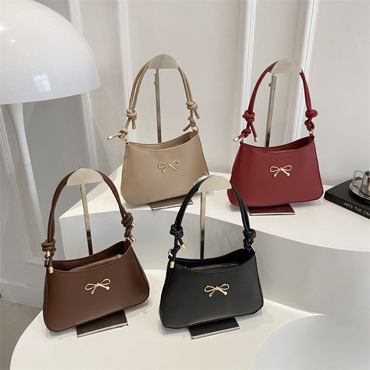 Damen elegante Umhängetasche mit verspieltem Schleifendetail Nord Taschen