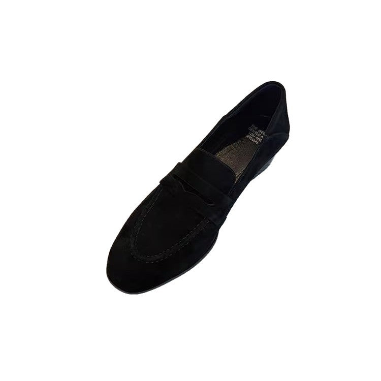 Damen Glattleder-Loafer mit niedrigem Blockabsatz und klassischem Penny-Steg Nord Taschen