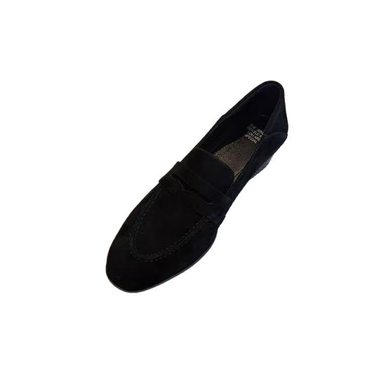Damen Glattleder-Loafer mit niedrigem Blockabsatz und klassischem Penny-Steg Nord Taschen