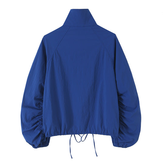 Damen Leichte wattierte Windjacke mit Stehkragen und Polka‑Dot‑Print Nord Taschen