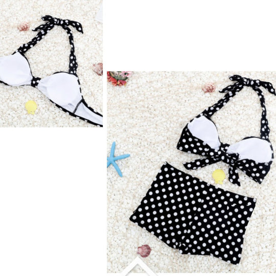 Damen Bikini-Set mit gepolstertem Oberteil und hochgeschnittenem Höschen