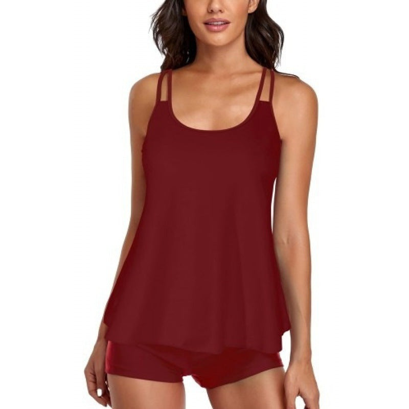 Damen Sportliches Tankini-Set mit bequemem Shorts und verstellbaren Trägern Nord Taschen