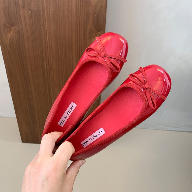 Damen Ballerinas mit dekorativer Schleifenapplikation und komfortablem Fußbett