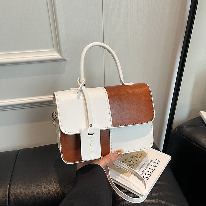 Damen Handtasche mit modernem Blockdesign und elegantem Verschluss Nord Taschen
