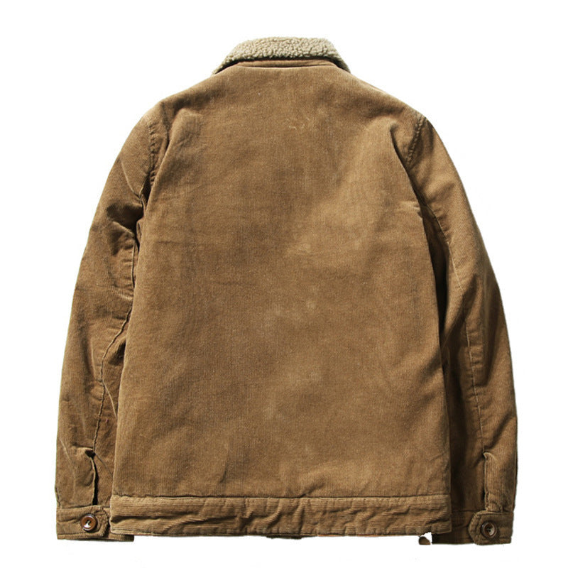Herren Robuste Cordjacke mit Teddyfutter Nord Taschen