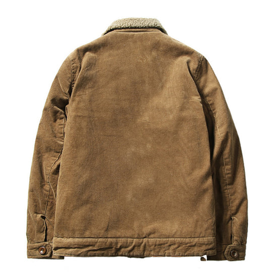 Herren Robuste Cordjacke mit Teddyfutter Nord Taschen