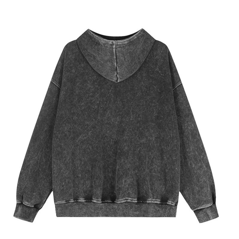 Damen Kapuzen‑Sweatjacke im Oversize‑Used‑Look mit Nietverzierung und durchgehendem Reißverschluss Nord Taschen