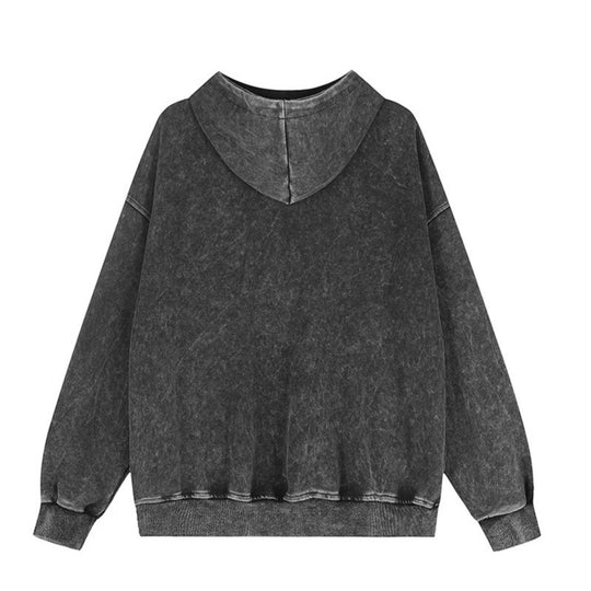 Damen Kapuzen‑Sweatjacke im Oversize‑Used‑Look mit Nietverzierung und durchgehendem Reißverschluss Nord Taschen