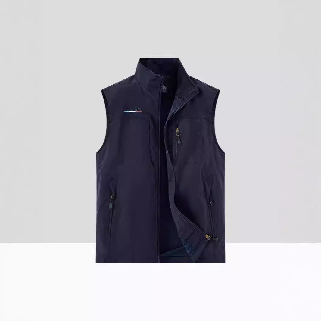 Herren Leichte multifunktionale Outdoor-Utility‑Weste mit Mesh‑Futter und mehreren Reißverschlusstaschen Nord Taschen