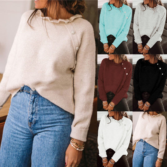 Damen Modischer Freizeitpullover Nord Taschen