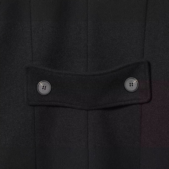 Damen Kurze Boxy-Wollmix-Jacke mit Stehkragen und aufgesetzten Pattentaschen Nord Taschen