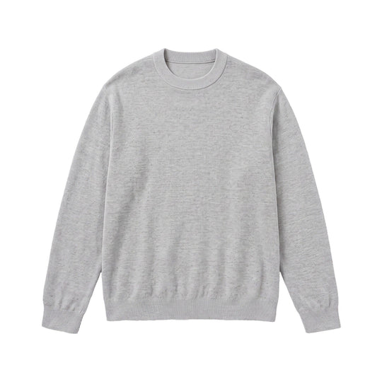 Herren Feiner Rundhals‑Sweatpullover aus Terry‑Frottee mit geripptem Saum Nord Taschen