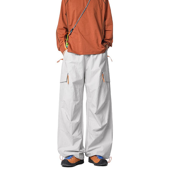 Herren Weite Funktions-Nylonhose mit Tunnelzugbund, Utility-Taschen & Baggy-Silhouette Nord Taschen