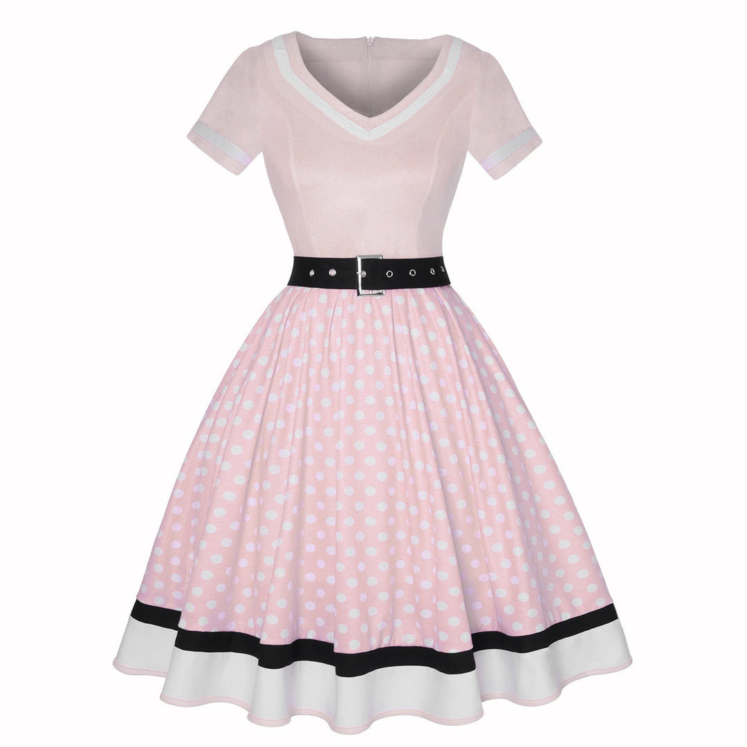 Vintage Hepburn Polka Dot Kleid